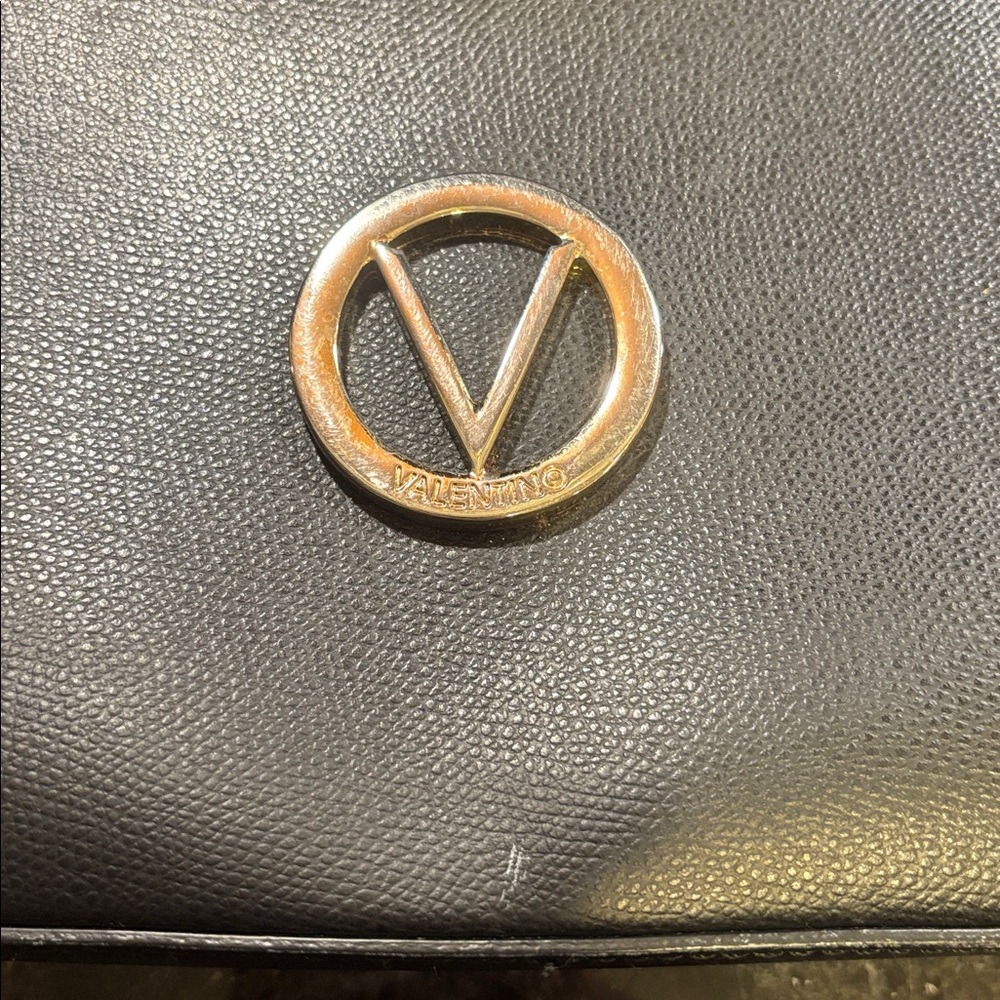 Mario Valentino Black Crossbody Bag with Gold Accents - Picture 4 of 5